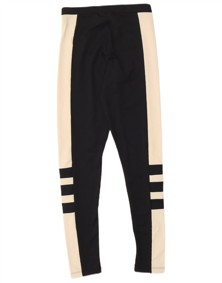 Leggings ADIDAS para mujer Reino Unido 8 Pequeño Negro Colorblock Poliéster