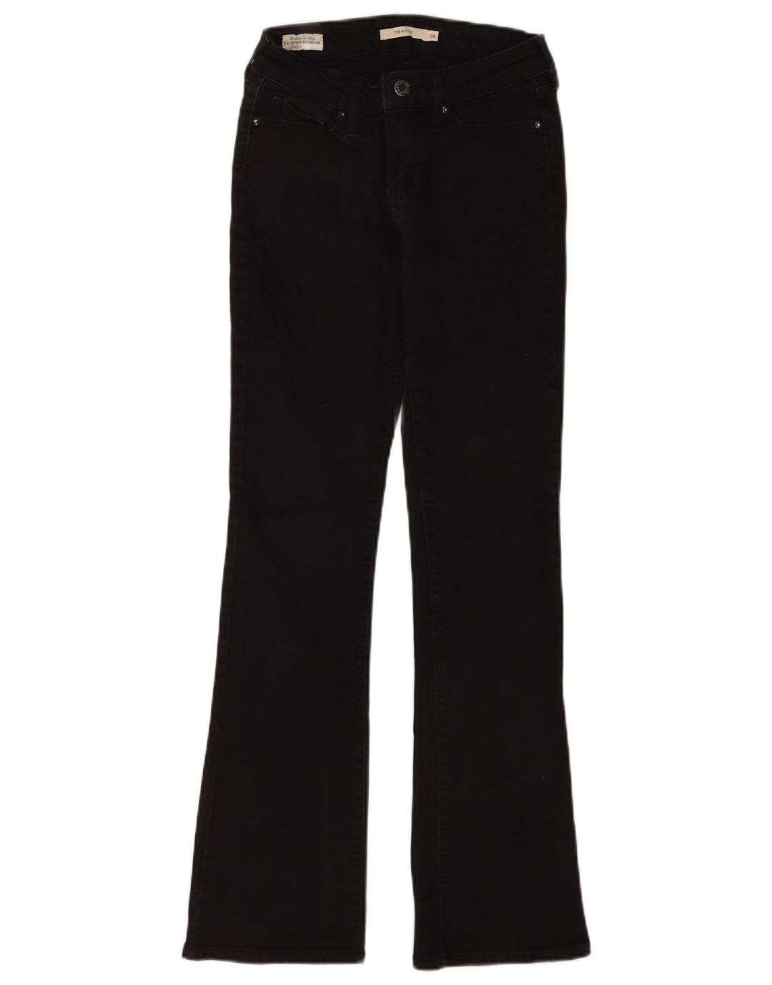 Levi's Mujer 715 Vaqueros Bootcut W26 L32 Algodón Negro