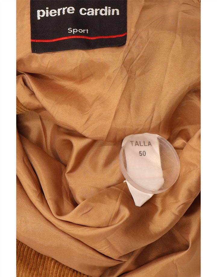 PIERRE CARDIN Chaqueta tipo blazer de pana con 3 botones para hombre IT 50 Large Brown