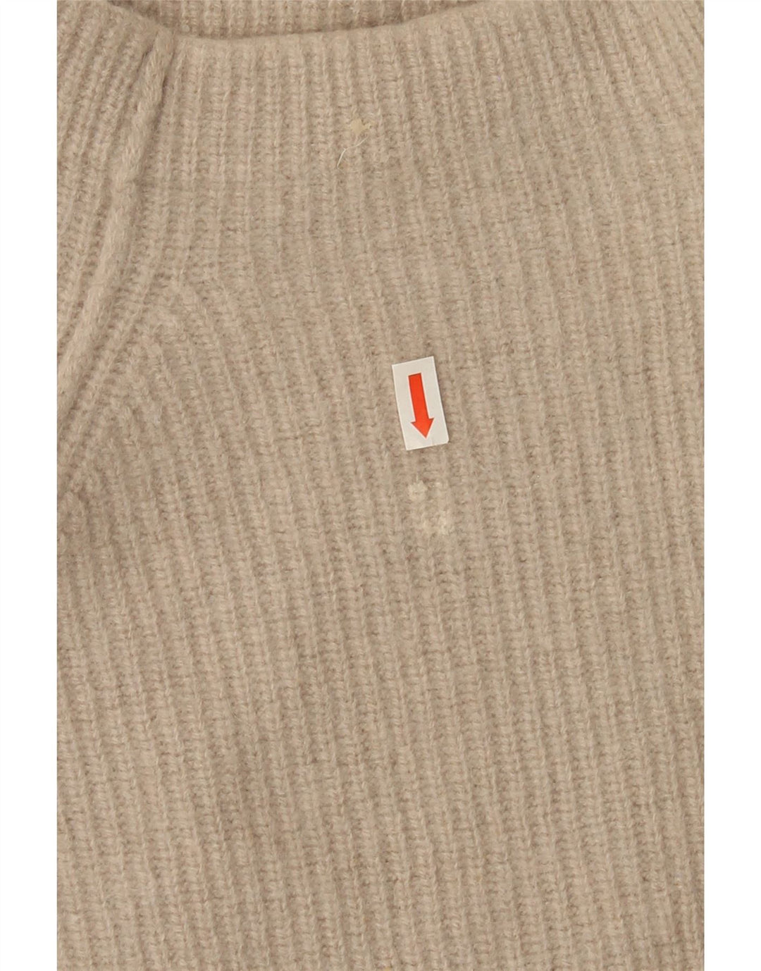 Massimo Dutti Jersey con Cuello Alto para Mujer UK 42 Lana Beige Mediana