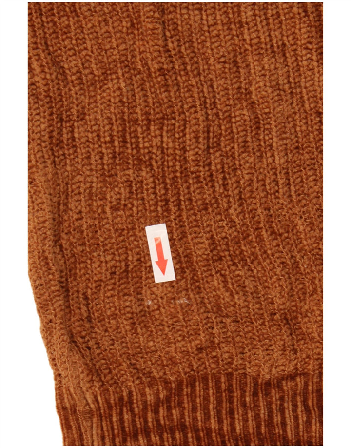 Zara Mens Crew Neck Jumper Sweater Large Marrón