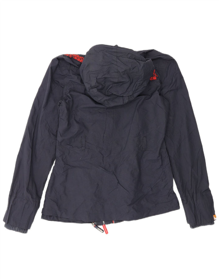Superdry Chaqueta impermeable The Windmac Graphic para mujer, talla S, azul marino