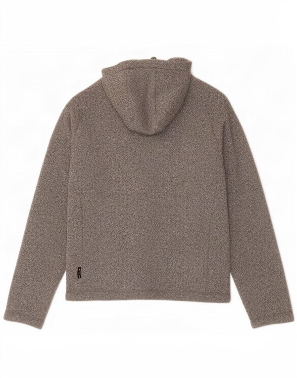 Jack Wolfskin Sudadera con capucha y cremallera para mujer UK 18/20 XL Poliéster moteado gris