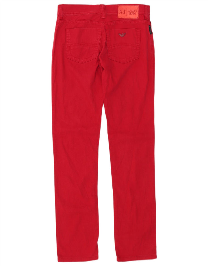 ARMANI Vaqueros Slim Mujer W29 L30 Algodón Rojo