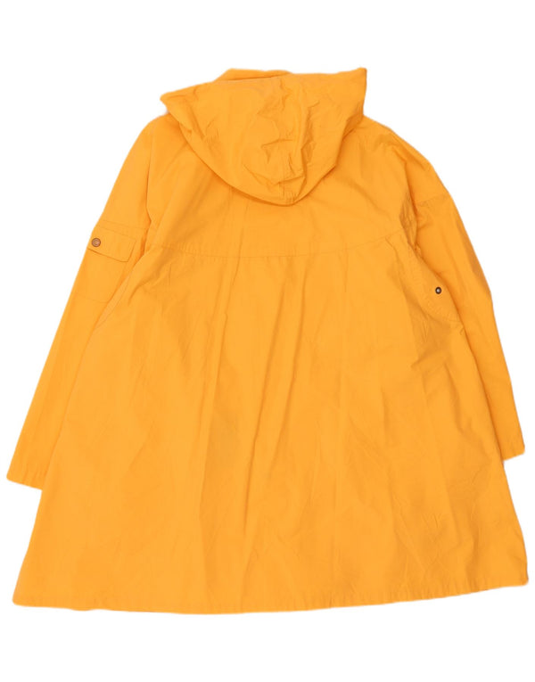 Vintage mujer con capucha impermeable de gran tamaño Reino Unido 18 XL poliéster naranja