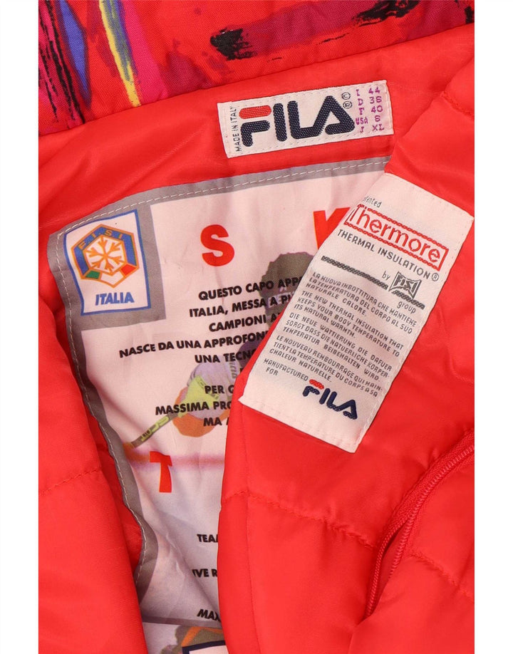 Mono de esquí con capucha Fila para mujer IT 44 Medium Red Geométrico