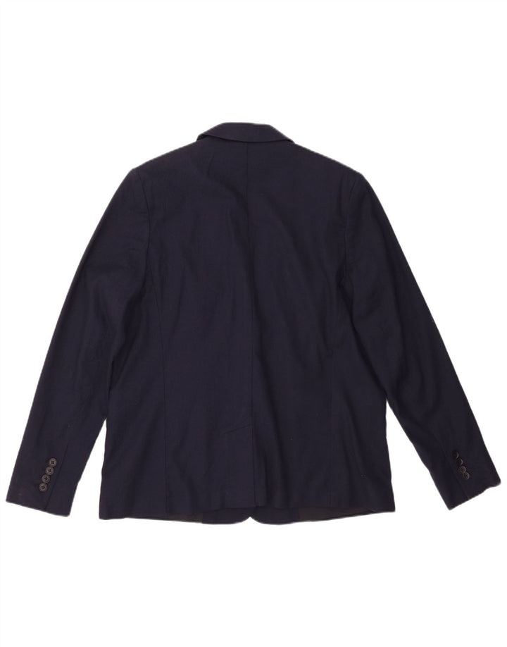 Lacoste Chaqueta Blazer De 1 Botón Para Mujer Talla 44 Grande Algodón Azul Marino