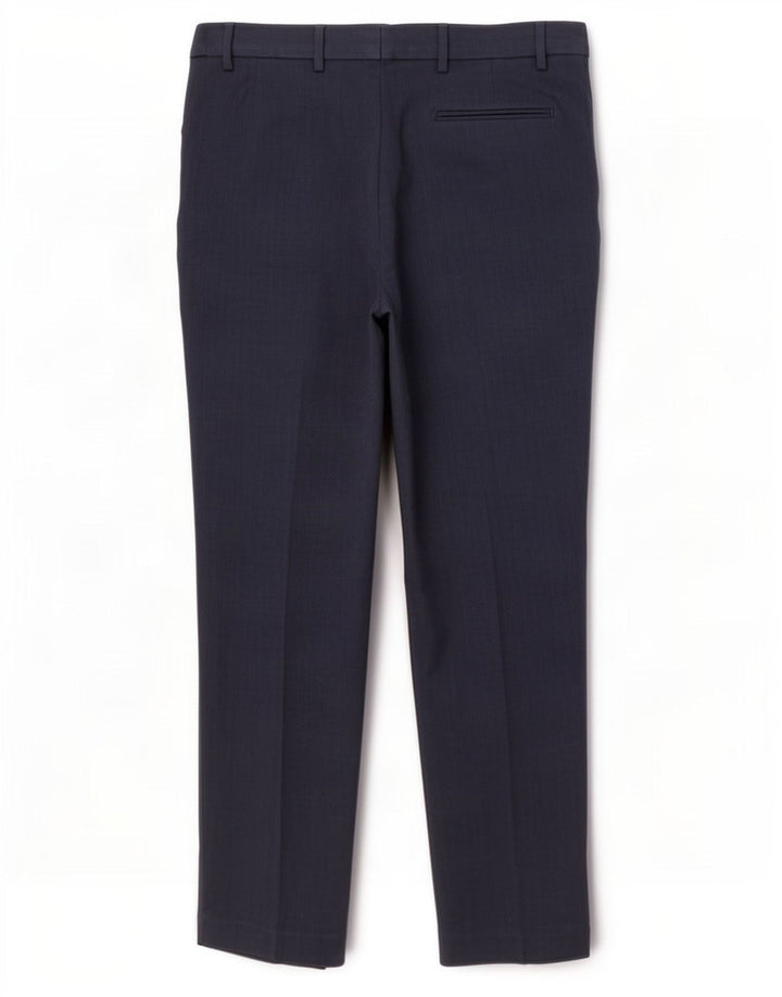 Marks & Spencer Pantalón de traje de corte regular para hombre W34 L33 Poliéster azul marino