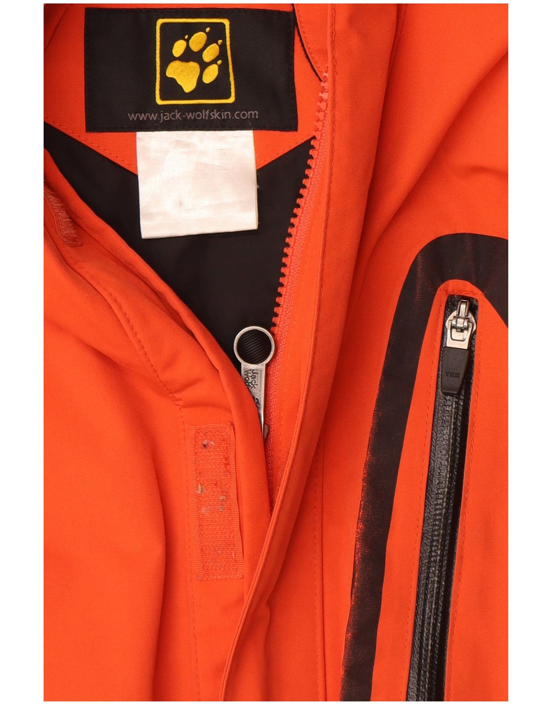 JACK WOLFSKIN Chaqueta cortavientos para hombre UK 40/42 Large Naranja Colorblock