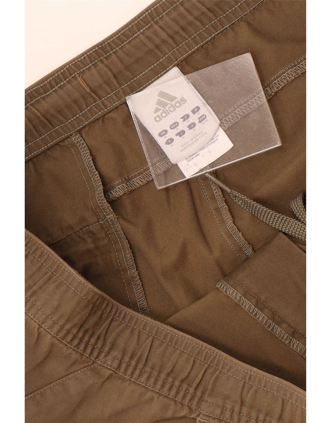 Adidas Hombre Pantalones Cortos Cargo Mediano W32 Marrón