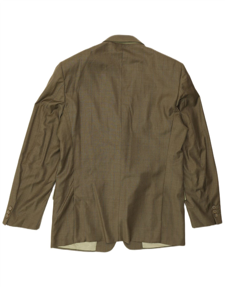 Facis Chaqueta tipo blazer con 1 botón para hombre IT 50 Large Khaki New Wool