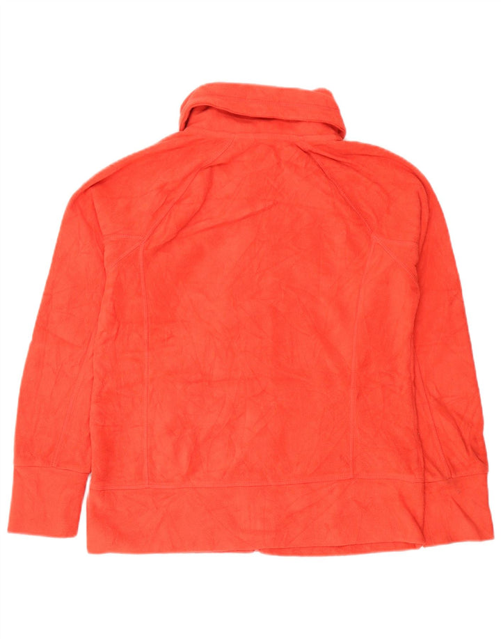 CALVIN KLEIN Chaqueta polar gráfica para mujer UK 10 Small Naranja Poliéster