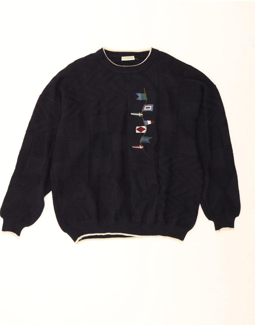 Cacharel Jersey De Cuello Redondo Para Hombre XL Azul Marino Lana Nueva