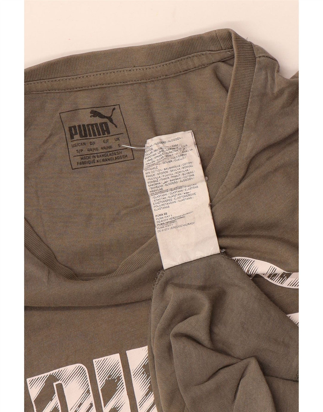 Puma - Camiseta gráfica para hombre, talla pequeña, algodón gris