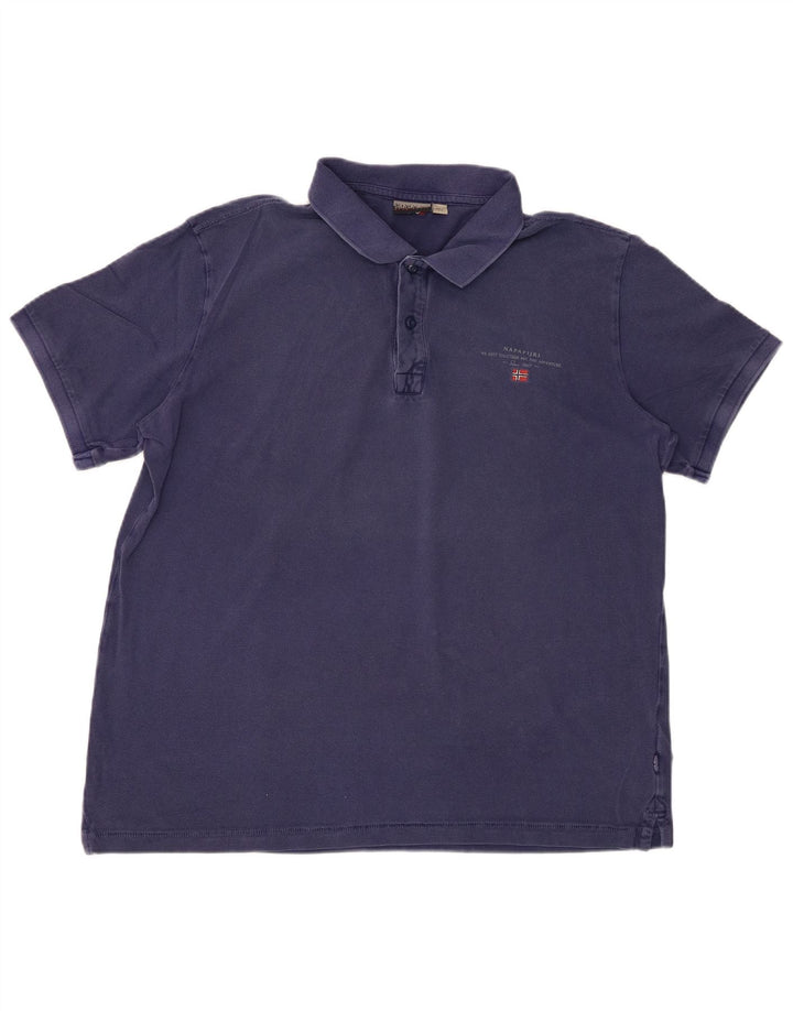 NAPAPIJRI Polo para hombre grande azul marino algodón
