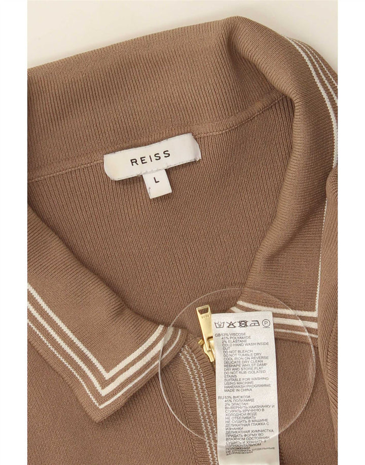 Reiss - Cárdigan para hombre, talla grande, viscosa marrón