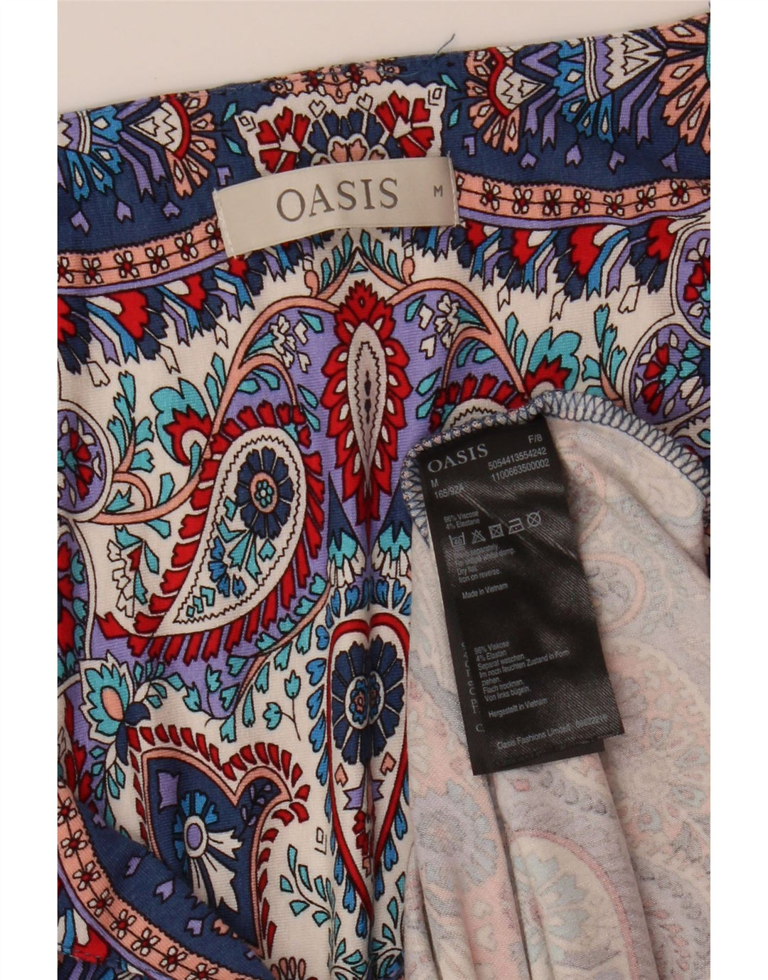 OASIS Womens Sundress UK 12 Medium Multicoloured Paisley Viscose