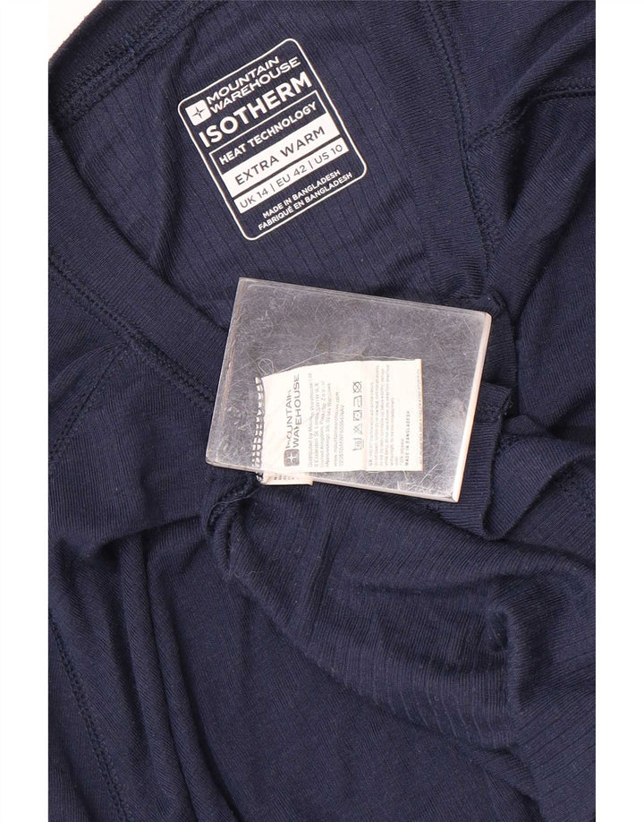 Camiseta de manga larga para mujer Mountain Warehouse UK 44 Grande Poliéster azul marino