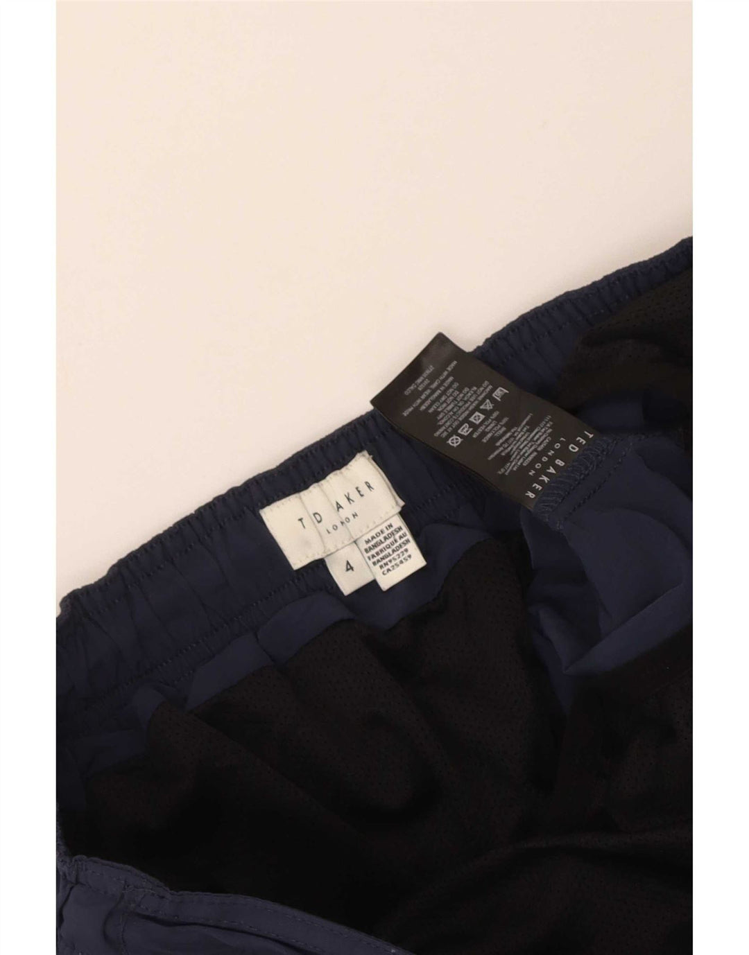 Bañador para hombre Ted Baker, talla 4, grande, azul marino, poliamida