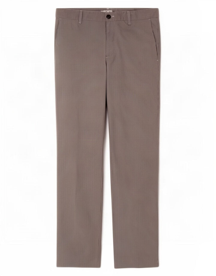 Pantalón chino recto Adidas para hombre W32 L30 Poliéster a cuadros gris