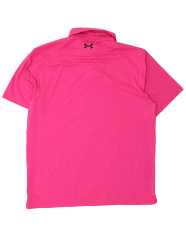 Polo Under Armour Hombre Poliéster Rosa Grande