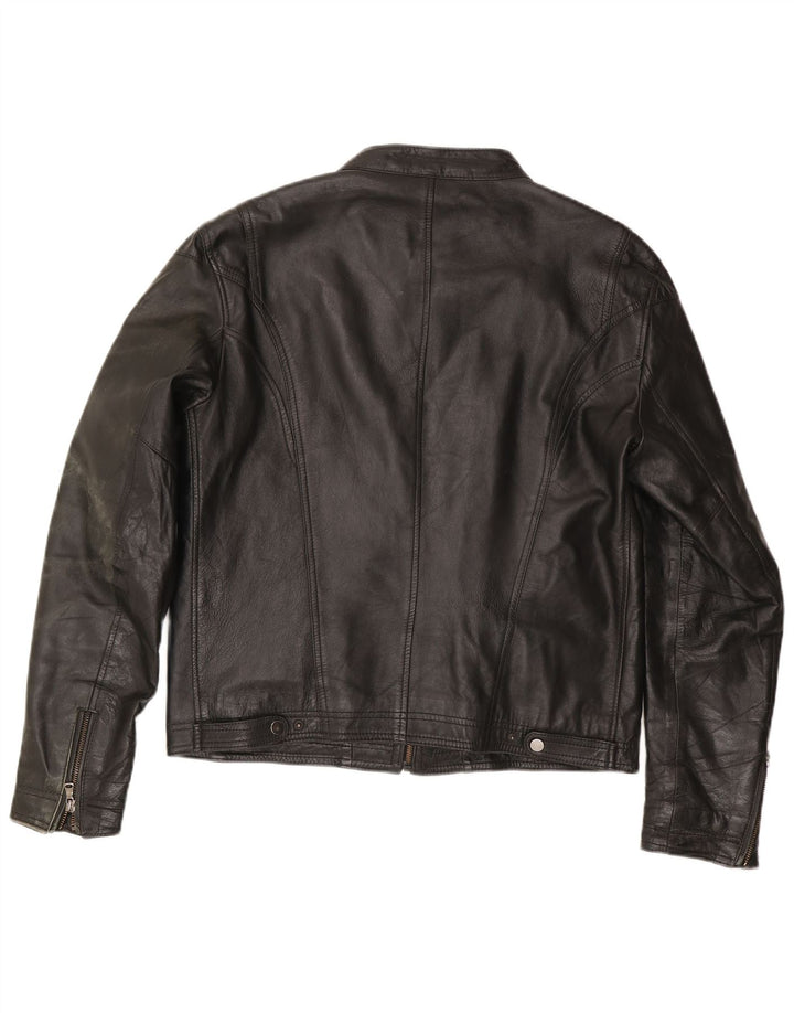 Vintage hombres cuero Racer chaqueta IT 54 XL cuero negro