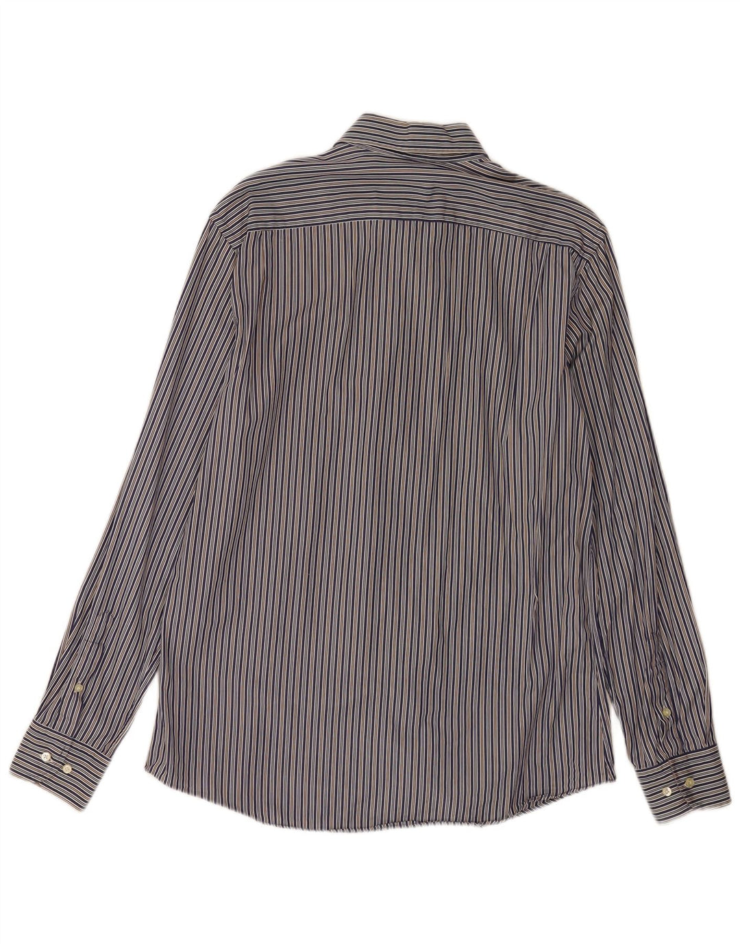 Camisa Massimo Dutti Hombre Large Algodón Rayas Azul