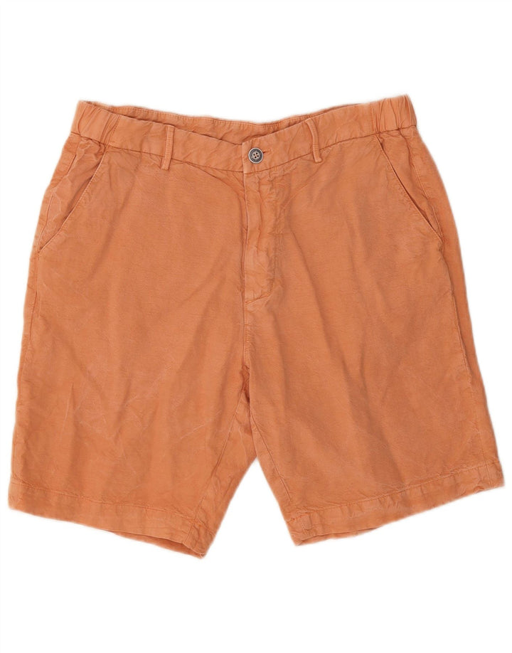 Massimo Dutti Pantalones cortos chinos para hombre EU 42 Large W32 Algodón naranja