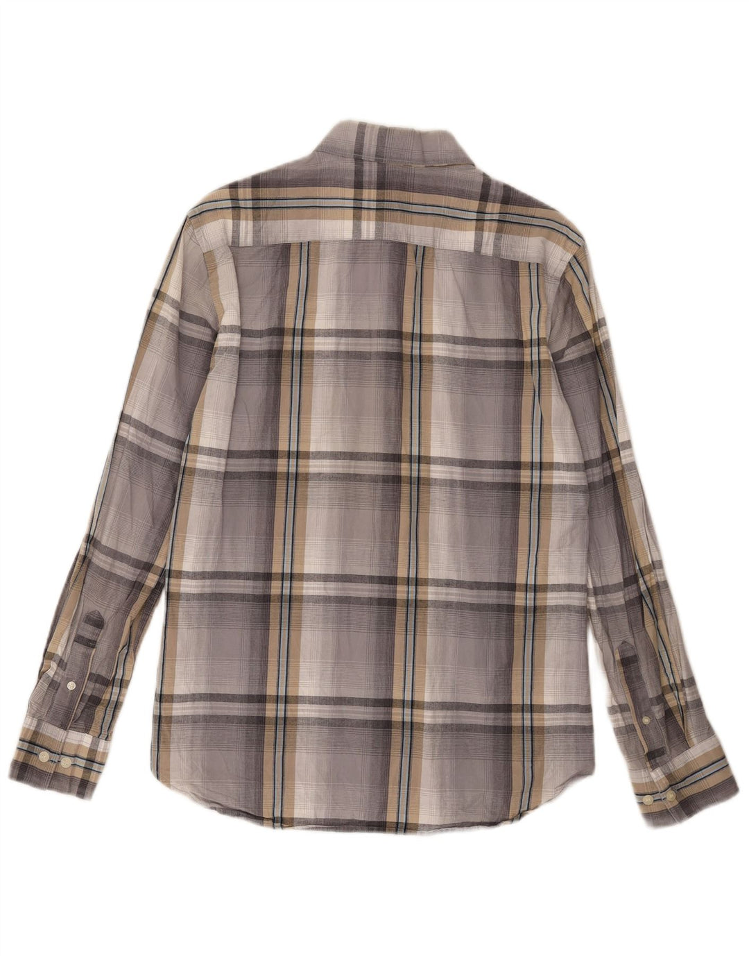 Camisa de hombre French Connection de algodón a cuadros gris medio