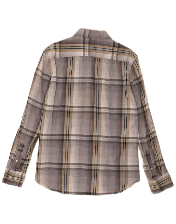 Camisa de hombre French Connection de algodón a cuadros gris medio