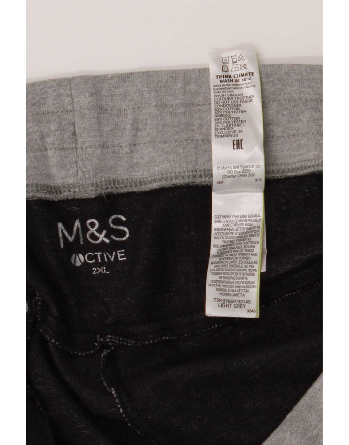 Marks & Spencer Pantalones cortos deportivos para hombre 2XL Algodón gris