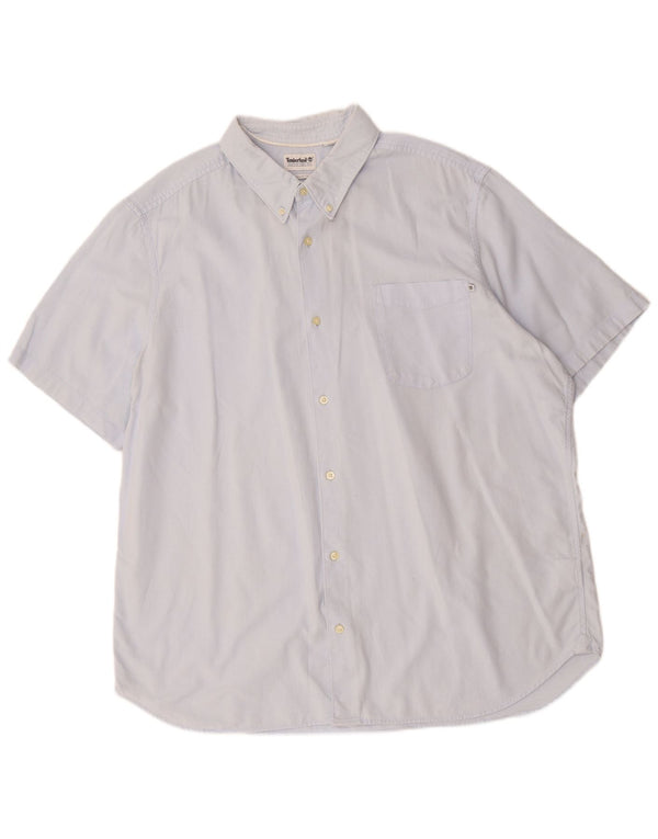 TIMBERLAND Camisa de manga corta de ajuste regular para hombre 3XL Algodón azul