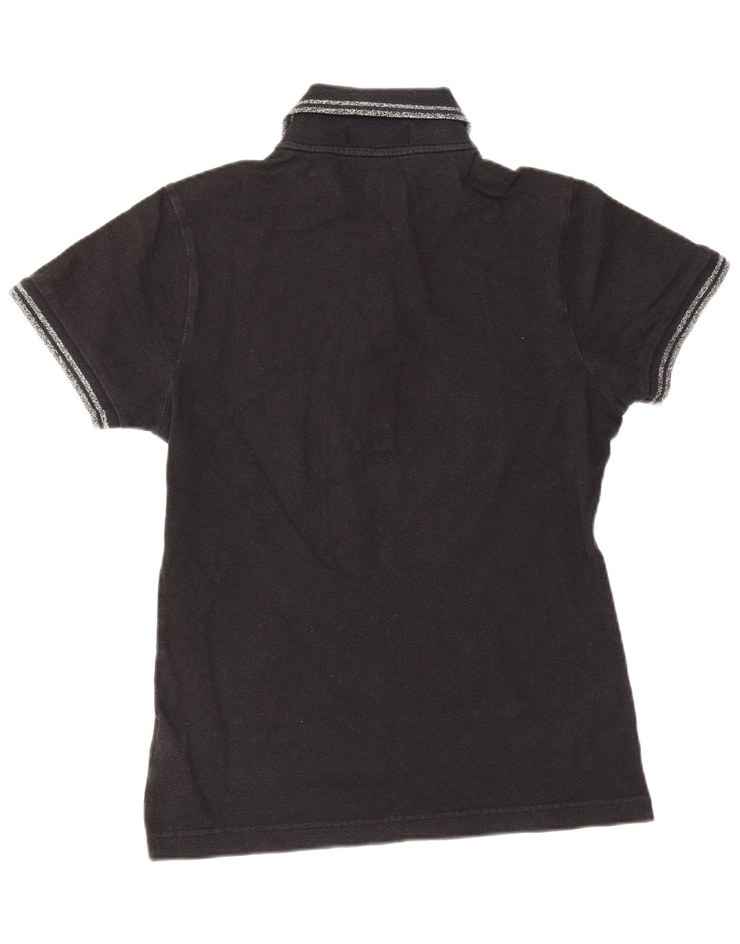 Fred Perry Polo para mujer UK 10 Small Algodón negro