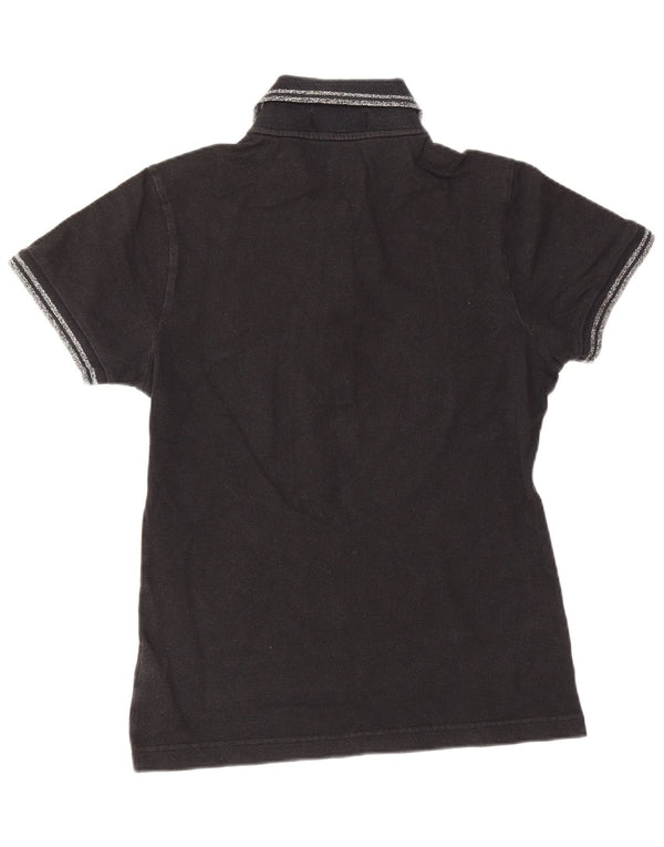 Fred Perry Polo para mujer UK 10 Small Algodón negro