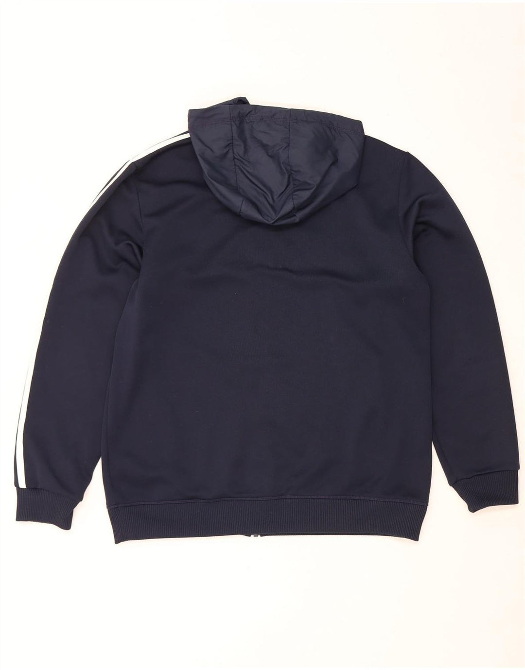 Adidas - Sudadera con capucha y cremallera para hombre, talla grande, poliéster, color azul marino