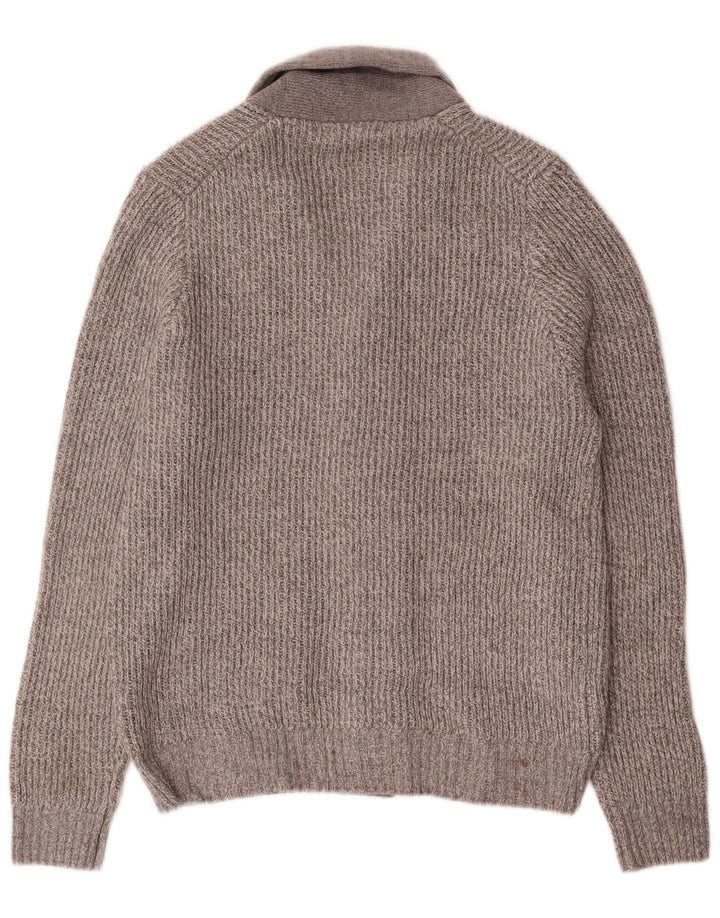 Marks & Spencer Suéter tipo cárdigan para hombre Acrílico moteado gris medio