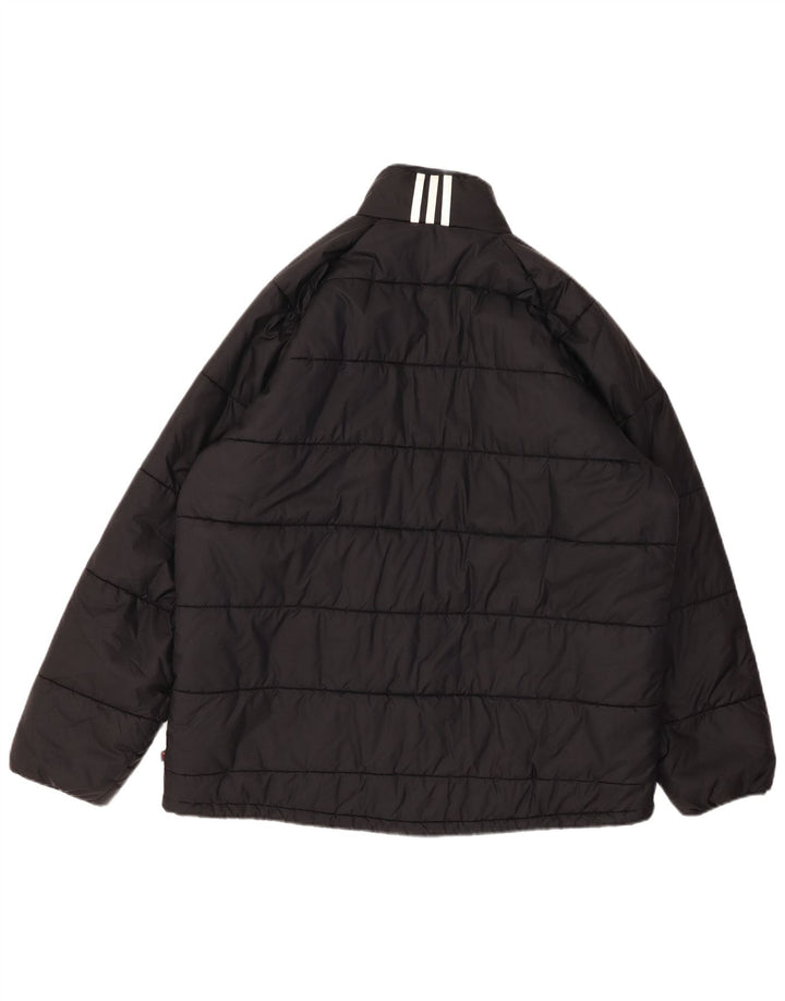 ADIDAS Chaqueta acolchada para hombre UK 42 XL Nylon negro