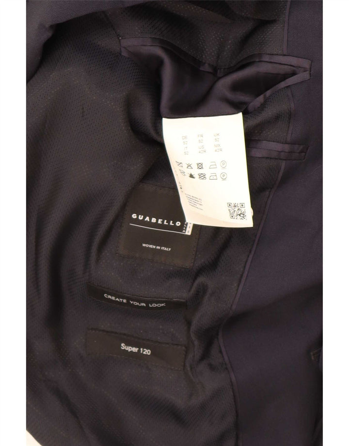 Hugo Boss Chaqueta tipo blazer de 2 botones para hombre EU 52 XL Lana azul marino