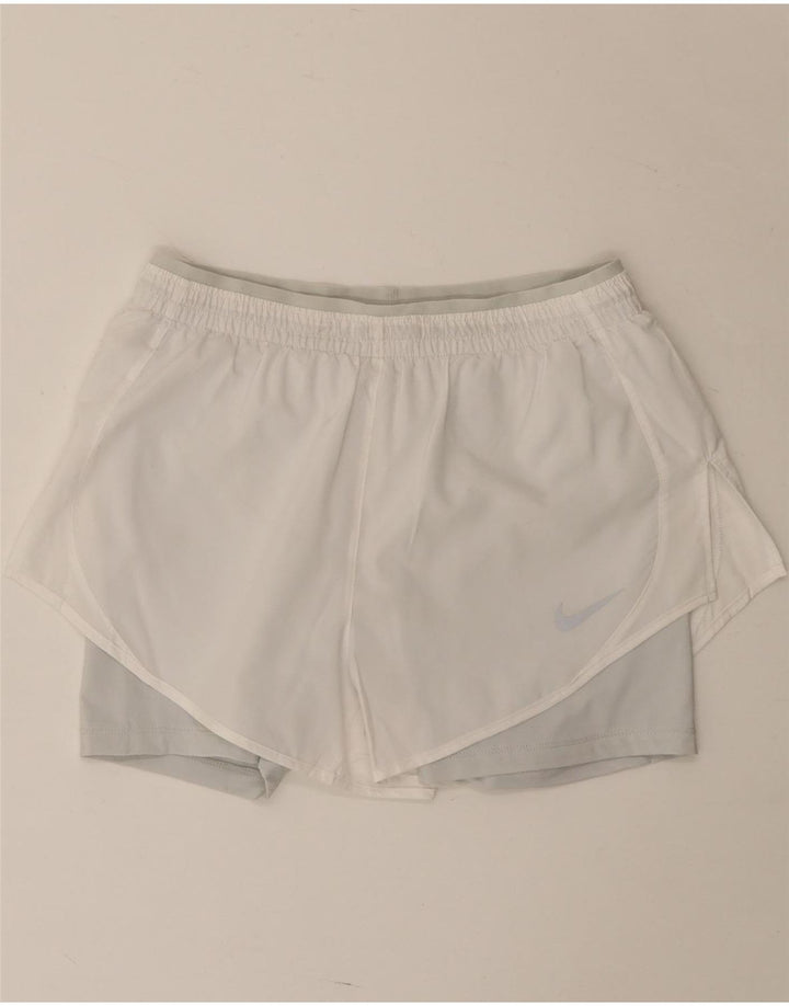 Nike - Falda pantalón para mujer (talla 10), color blanco