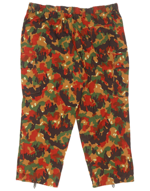 Pantalones cargo rectos vintage para hombre W46 L31 camuflaje multicolor