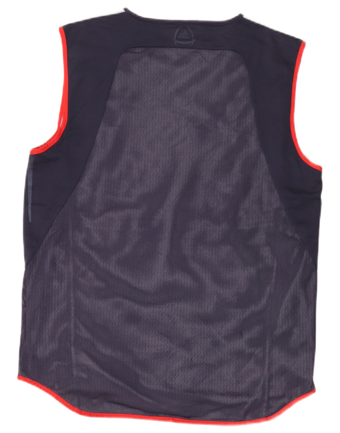 Adidas Mens Climacool Vest Top Grande Azul Marino Colorblock Poliéster