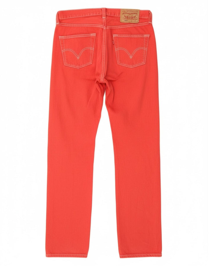 Vaqueros Levi's Mujer 501 Rectos W29 L32 Algodón Rojo