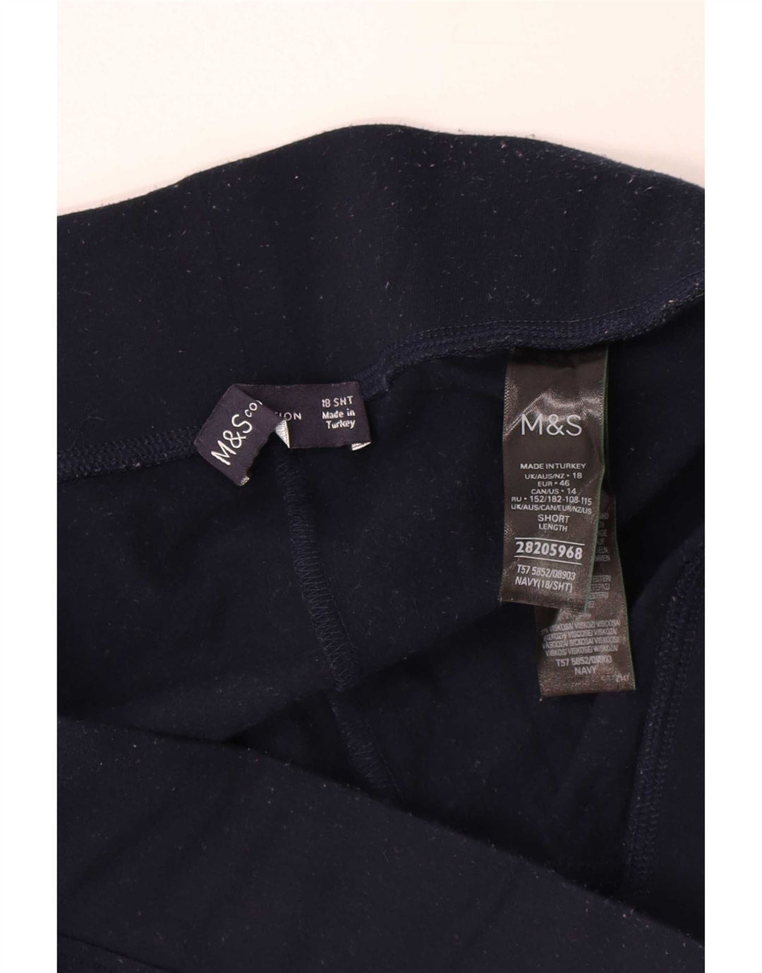Marks & Spencer Leggings para mujer UK 40 XL Poliéster azul marino