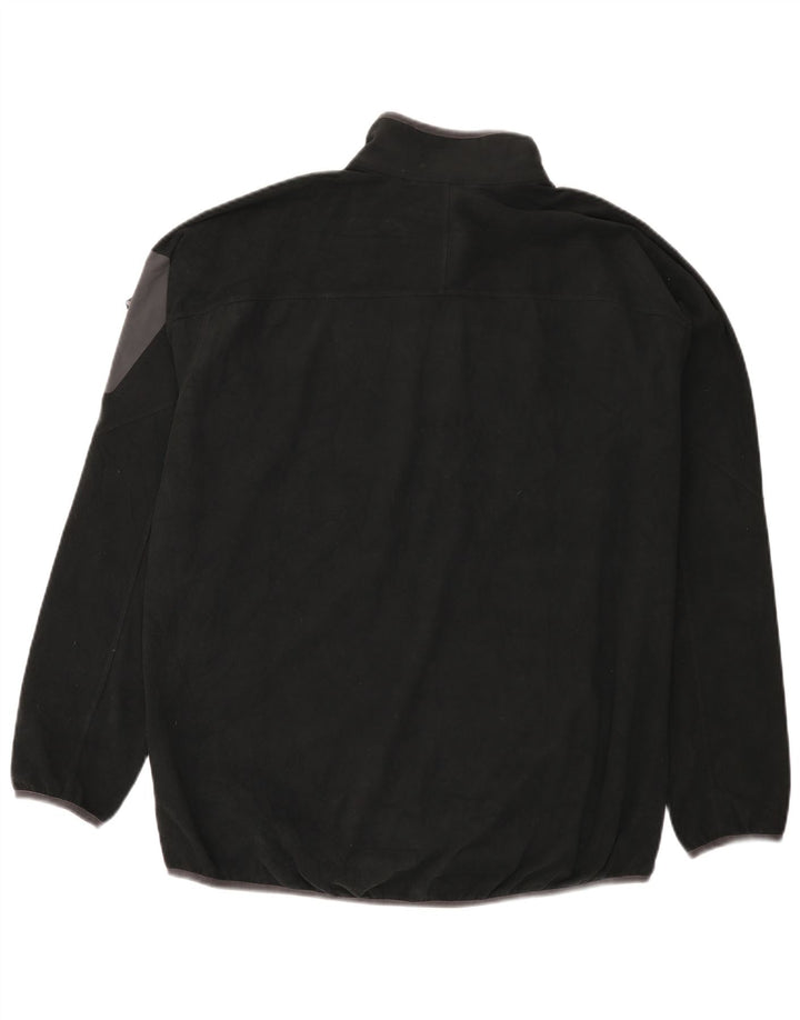 Berghaus - Jersey de forro polar con cuello y cremallera para hombre, talla 2XL, poliéster negro