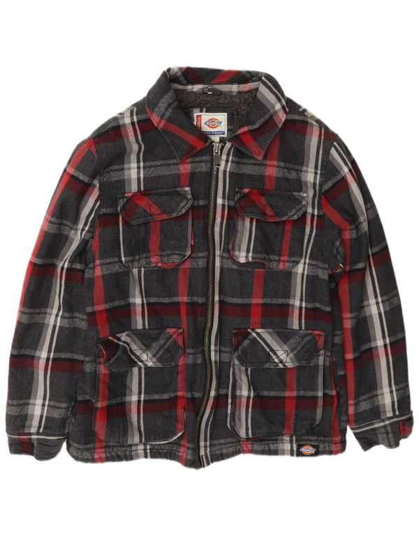 Dickies Chaqueta utilitaria Sherpa para hombre Reino Unido 40 Grande Algodón a cuadros multicolor