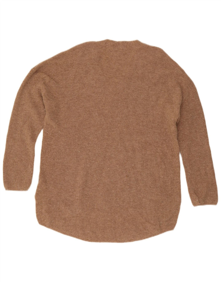 Marks & Spencer - Jersey con cuello en V para mujer, talla M, color beige