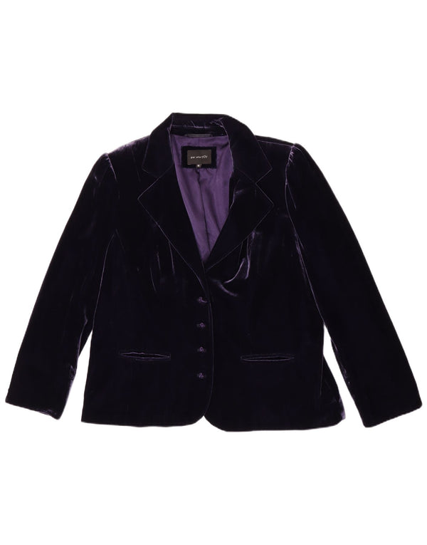 Marks & Spencer Chaqueta tipo blazer de 4 botones para mujer UK 40 XL Púrpura