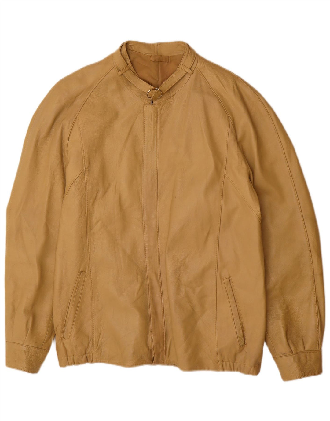 KUZU Chaqueta de cuero para hombre UK 38 Cuero beige medio