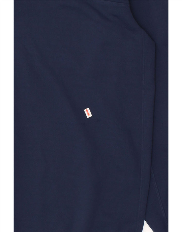 NIKE Mens Zip Neck Sweatshirt Jumper UK 46/48 XL Navy Blue Polyester Vintage Nike and Second-Hand Nike from Messina Hembry 