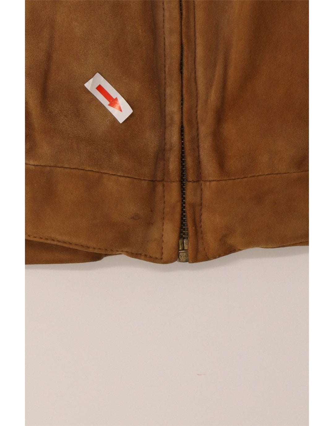 Vintage hombres ante bomber chaqueta IT 50 cuero marrón grande